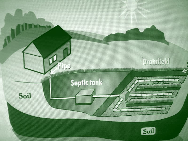 Septic tank excavation